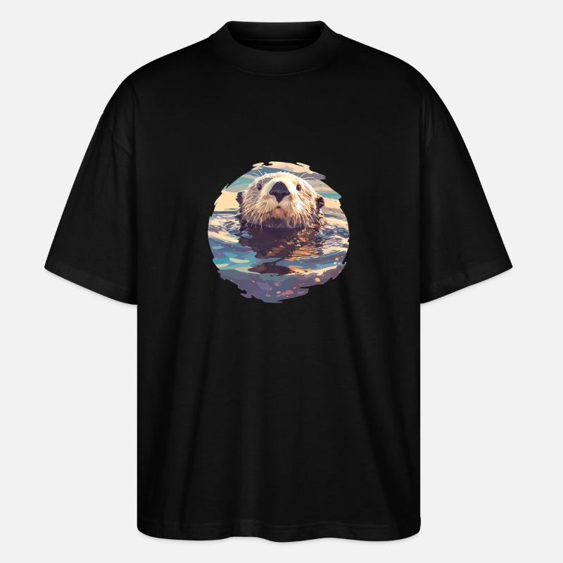 Seeotter - Stanley/Stella Oversized Unisex Bio T-Shirt Blaster 2.0 - Schwarz