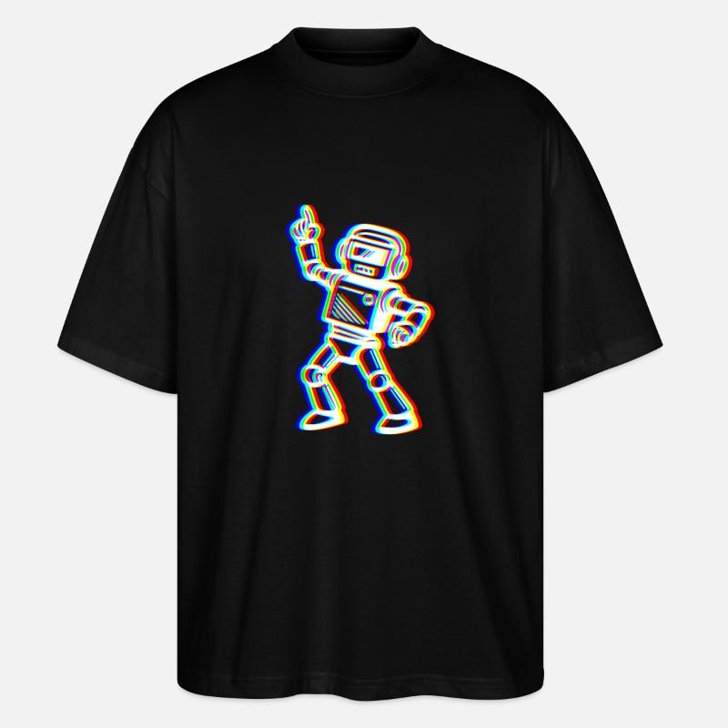 Glitch Bot – Dein Beat! - Stanley/Stella Oversized Unisex Bio T-Shirt Blaster 2.0 - Schwarz