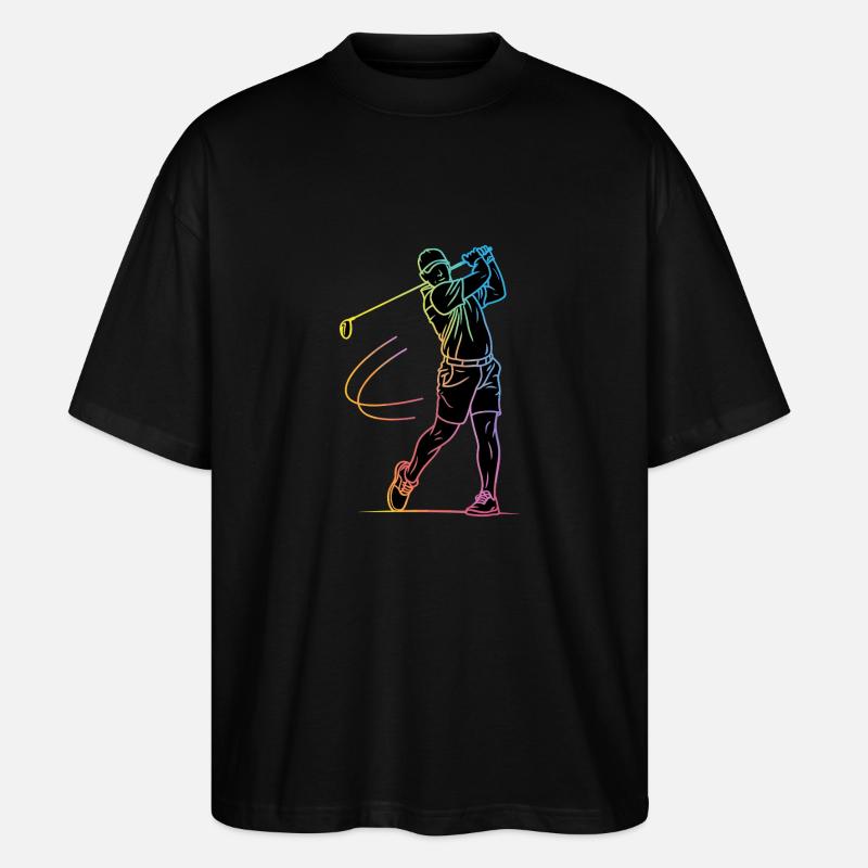 Golfeur Silhouette Golf - T-shirt bio Blaster 2.0 coupe oversize Stanley/Stella Unisexe - noir