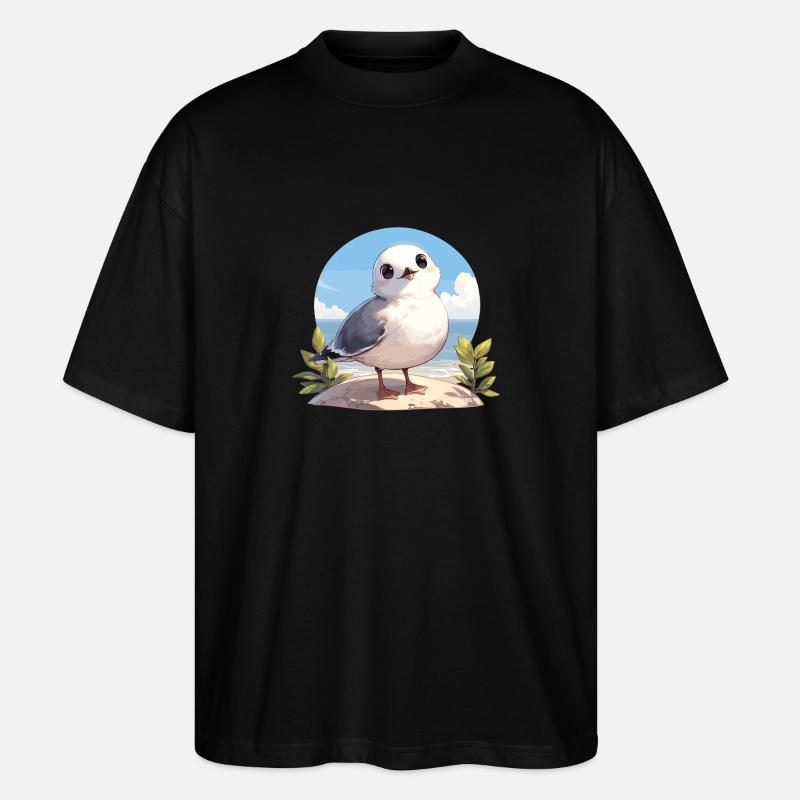 Möwen Möwe - Stanley/Stella Oversized Unisex Bio T-Shirt Blaster 2.0 - Schwarz
