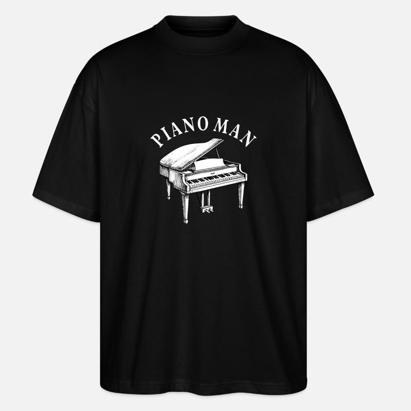 Mr PIANO - Stanley/Stella Oversized Unisex Bio T-Shirt Blaster 2.0 - Schwarz
