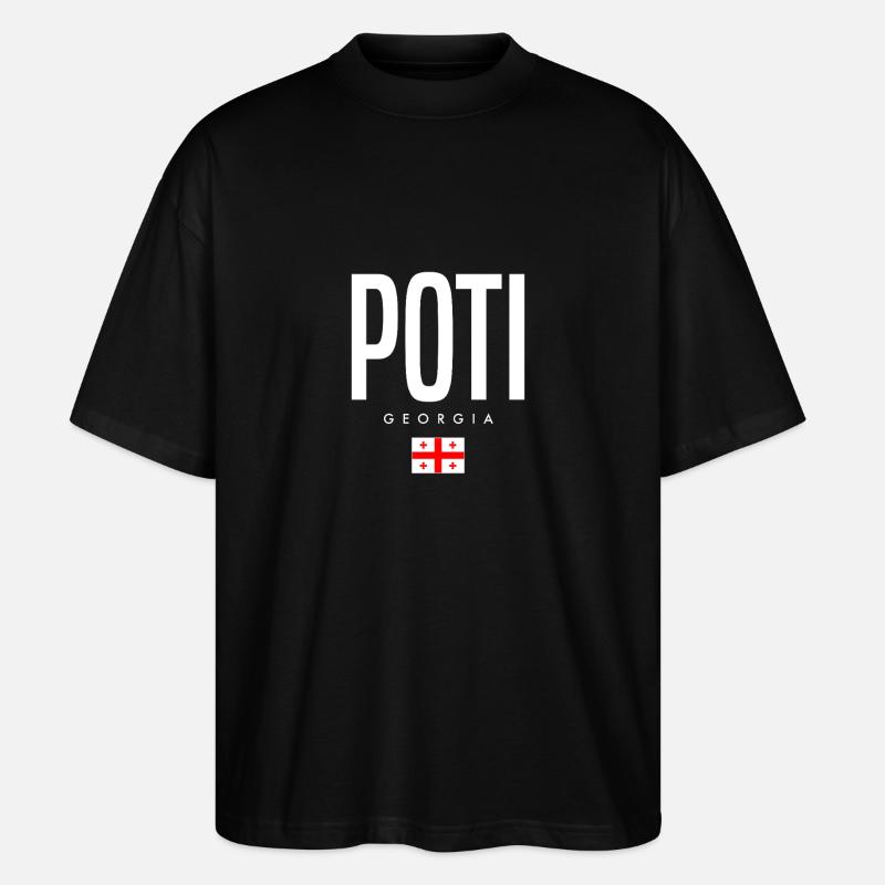 Poti, Géorgie - T-shirt bio Blaster 2.0 coupe oversize Stanley/Stella Unisexe - noir