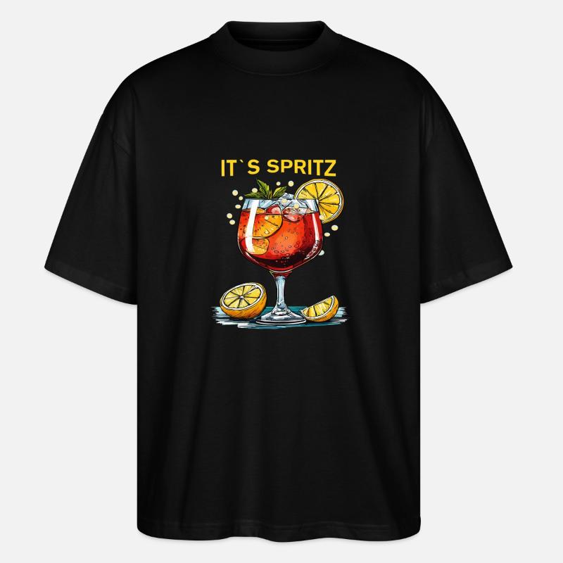 GETRÄNK IT`S SPRITZ - Stanley/Stella Oversized Unisex Bio T-Shirt Blaster 2.0 - Schwarz
