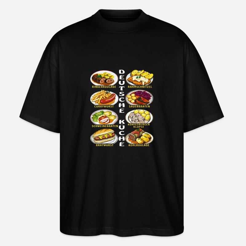 DEUTSCHE KÜCHE - Stanley/Stella Oversized Unisex Bio T-Shirt Blaster 2.0 - Schwarz