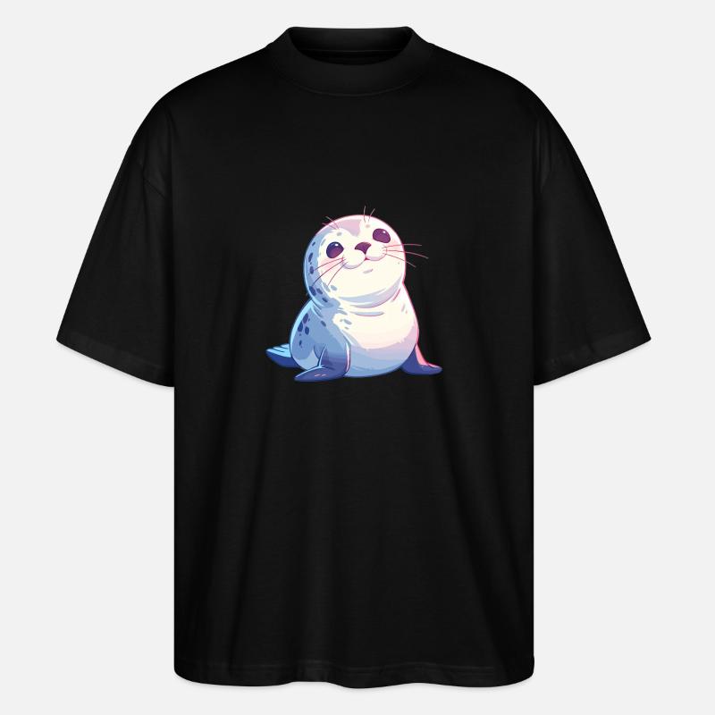 Robben Robbe - Stanley/Stella Oversized Unisex Bio T-Shirt Blaster 2.0 - Schwarz