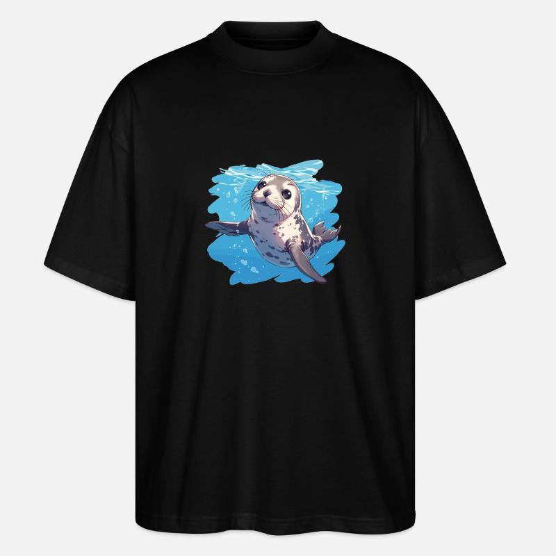 Joints, Phoque - T-shirt bio Blaster 2.0 coupe oversize Stanley/Stella Unisexe - noir