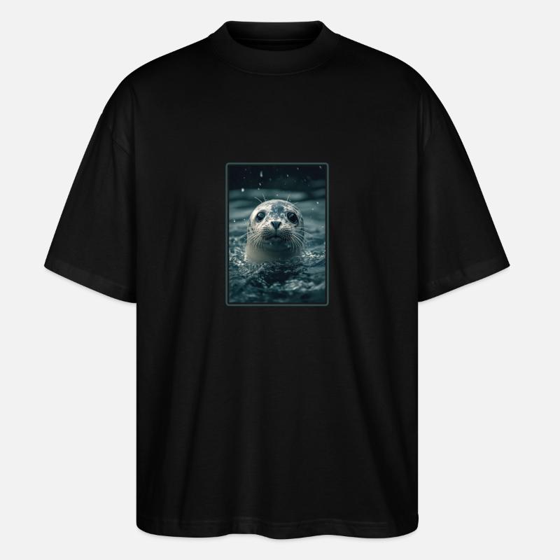 Seals, Seal - Stanley/Stella Oversized Unisex Organic T-shirt Blaster 2.0 - black