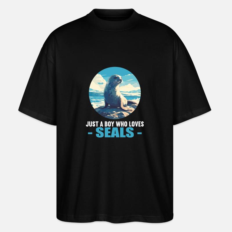 Robben Robbe - Stanley/Stella Oversized Unisex Bio T-Shirt Blaster 2.0 - Schwarz