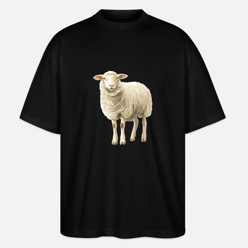 Schafe Schaf - Stanley/Stella Oversized Unisex Bio T-Shirt Blaster 2.0 - Schwarz