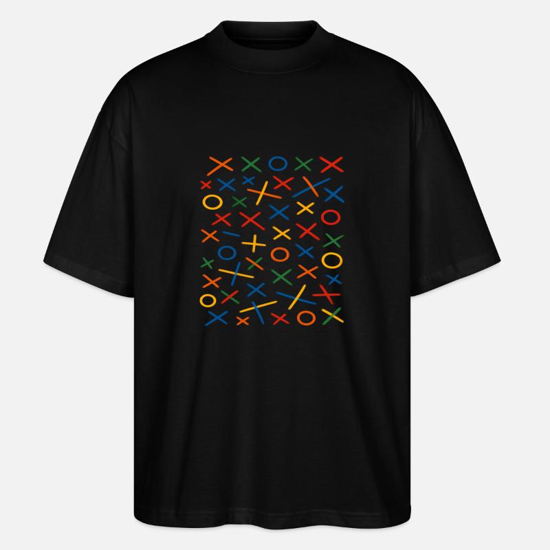 Geometrisches Muster Design - Stanley/Stella Oversized Unisex Bio T-Shirt Blaster 2.0 - Schwarz