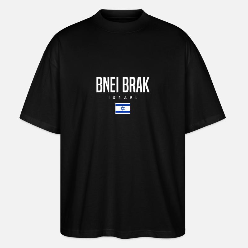 Bnei Brak Israel - Stanley/Stella Oversized Unisex Bio T-Shirt Blaster 2.0 - Schwarz