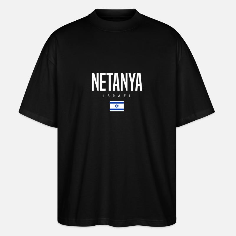 Netanya, Israël - T-shirt bio Blaster 2.0 coupe oversize Stanley/Stella Unisexe - noir