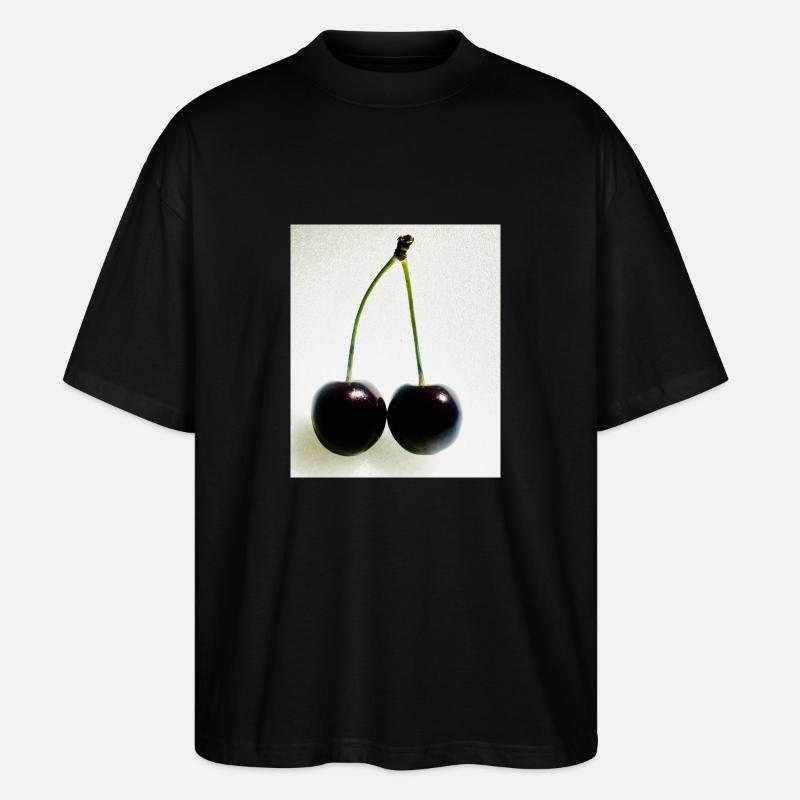 Kirsche - Stanley/Stella Oversized Unisex Bio T-Shirt Blaster 2.0 - Schwarz