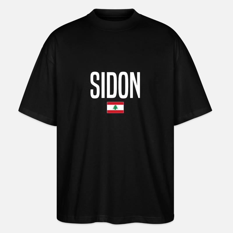 Sidon Libanon - Stanley/Stella Oversized Unisex Bio T-Shirt Blaster 2.0 - Schwarz