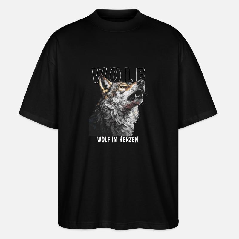 LOUP LOUP DANS L’ÂME - T-shirt bio Blaster 2.0 coupe oversize Stanley/Stella Unisexe - noir