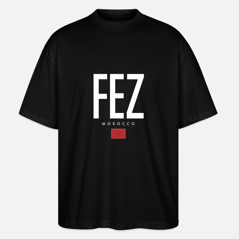 Fès, Maroc - T-shirt bio Blaster 2.0 coupe oversize Stanley/Stella Unisexe - noir