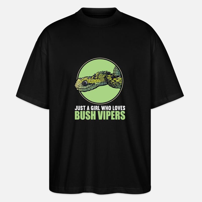 Buschvipern Buschviper - Stanley/Stella Oversized Unisex Bio T-Shirt Blaster 2.0 - Schwarz