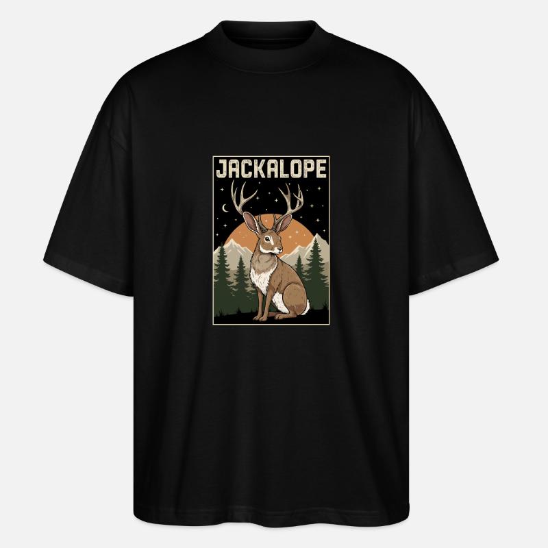 Jackalope - T-shirt bio Blaster 2.0 coupe oversize Stanley/Stella Unisexe - noir