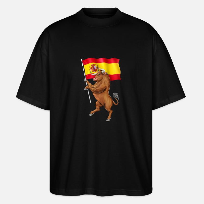 Spanischer Stier - Stanley/Stella Oversized Unisex Bio T-Shirt Blaster 2.0 - Schwarz