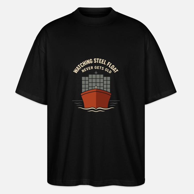 Schiff-sichtgerät Containerschiff Frachtschiff - Stanley/Stella Oversized Unisex Bio T-Shirt Blaster 2.0 - Schwarz