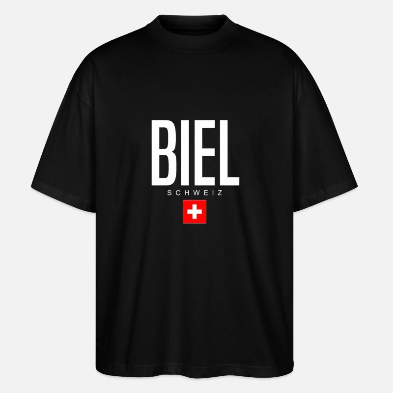 Biel Schweiz - Stanley/Stella Oversized Unisex Bio T-Shirt Blaster 2.0 - Schwarz