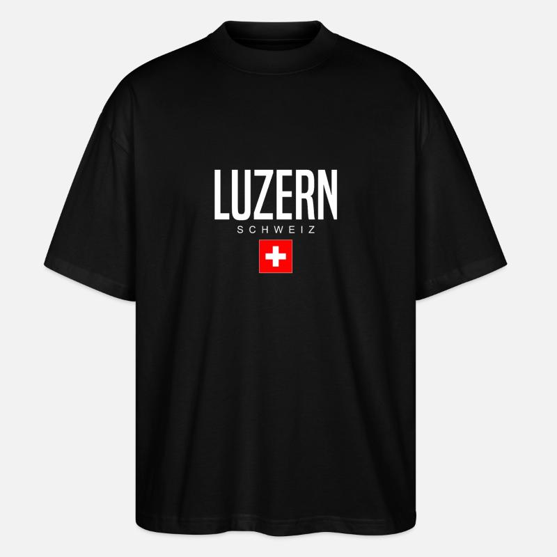 Lucerne, Suisse - T-shirt bio Blaster 2.0 coupe oversize Stanley/Stella Unisexe - noir