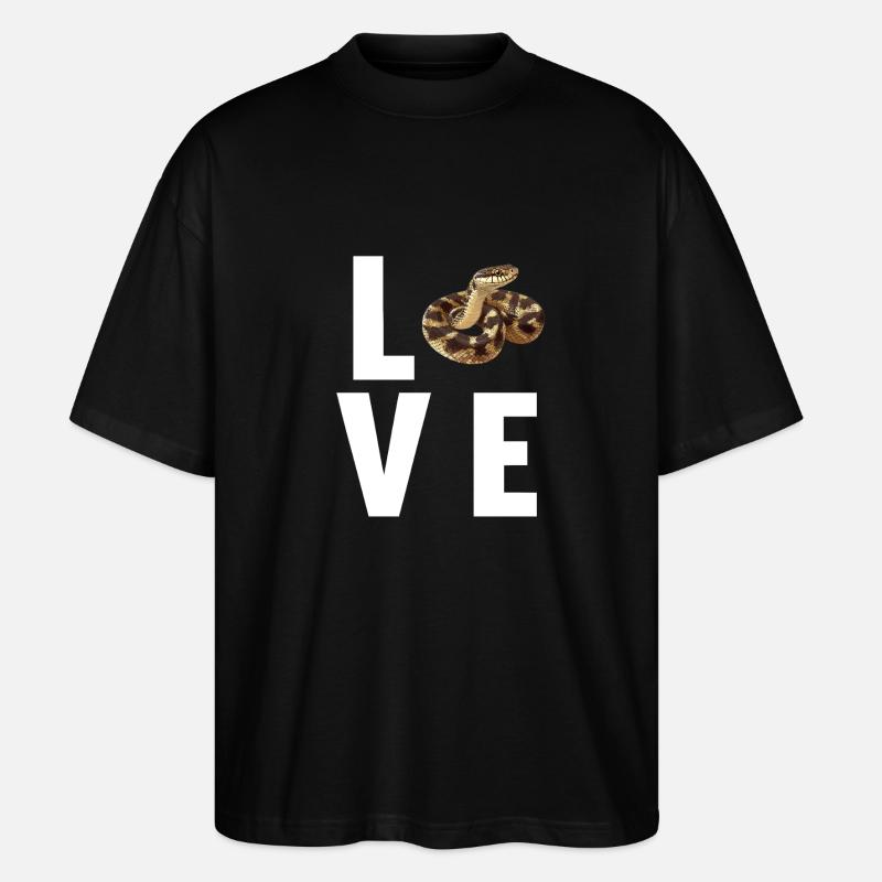 Snakes Snake - Stanley/Stella Oversized Unisex Organic T-shirt Blaster 2.0 - black