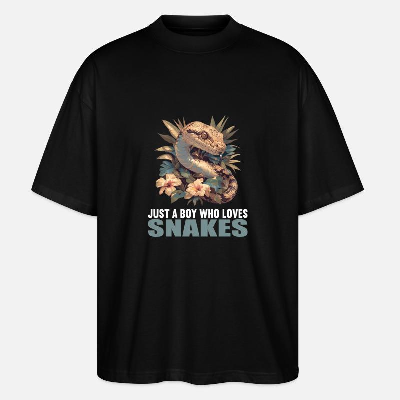 Schlangen Schlange - Stanley/Stella Oversized Unisex Bio T-Shirt Blaster 2.0 - Schwarz