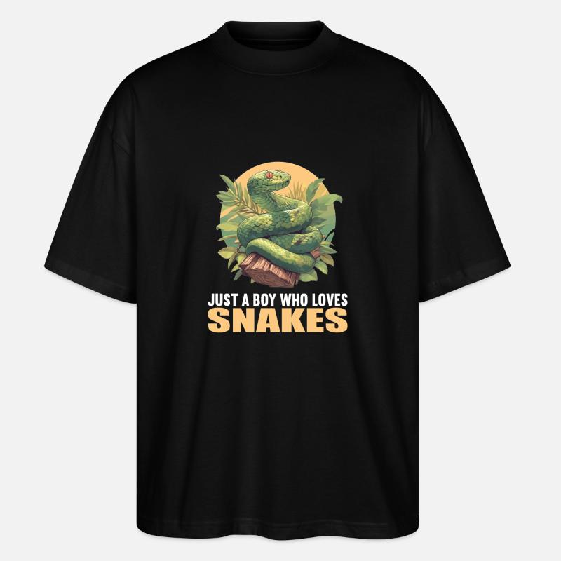 Schlangen Schlange - Stanley/Stella Oversized Unisex Bio T-Shirt Blaster 2.0 - Schwarz