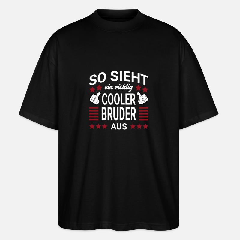 Cooler Bruder Style - Stanley/Stella Oversized Unisex Bio T-Shirt Blaster 2.0 - Schwarz