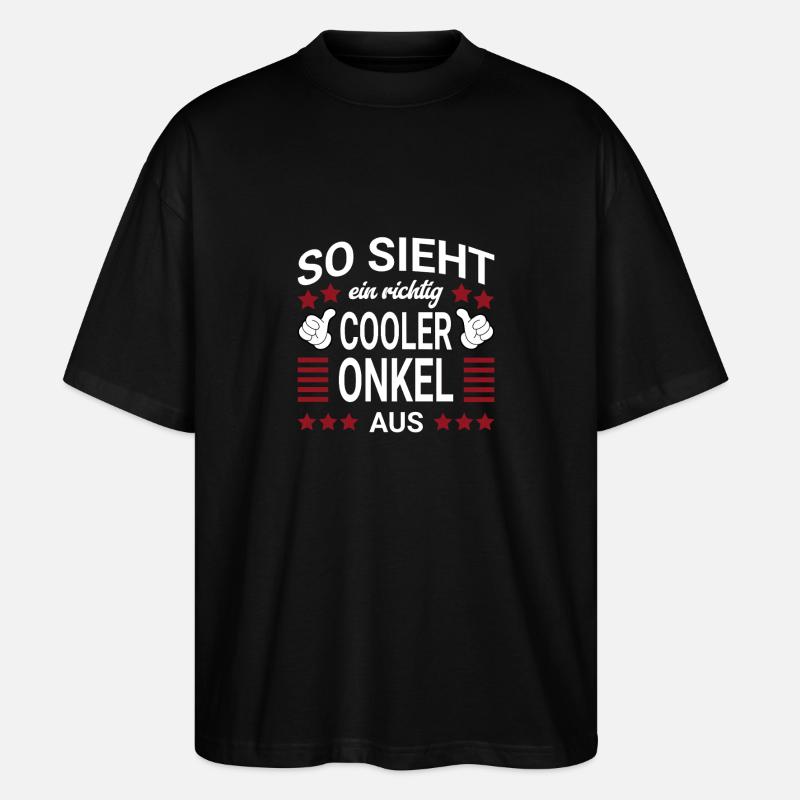 Cooler Onkel Style - Stanley/Stella Oversized Unisex Bio T-Shirt Blaster 2.0 - Schwarz