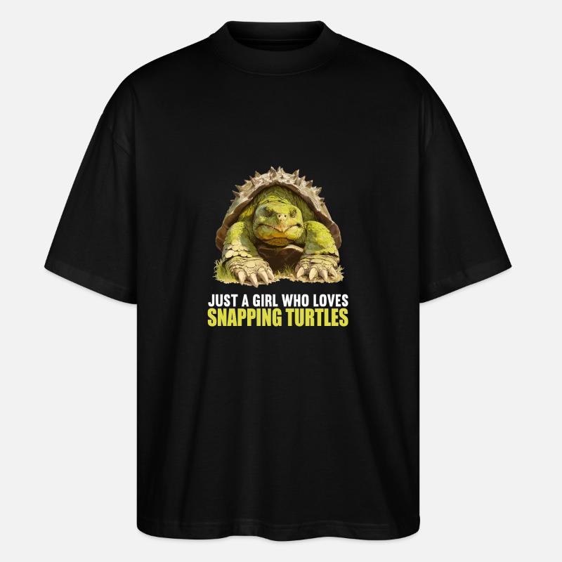 Snapping Turtles Snapping Turtle - Stanley/Stella Oversized Unisex Organic T-shirt Blaster 2.0 - black