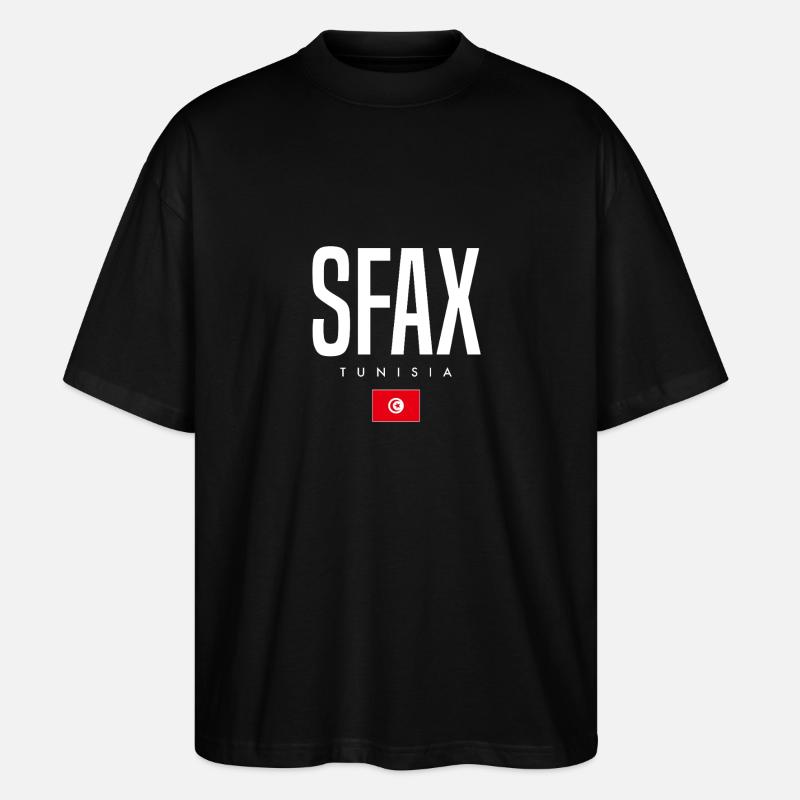 Sfax Tunesien - Stanley/Stella Oversized Unisex Bio T-Shirt Blaster 2.0 - Schwarz