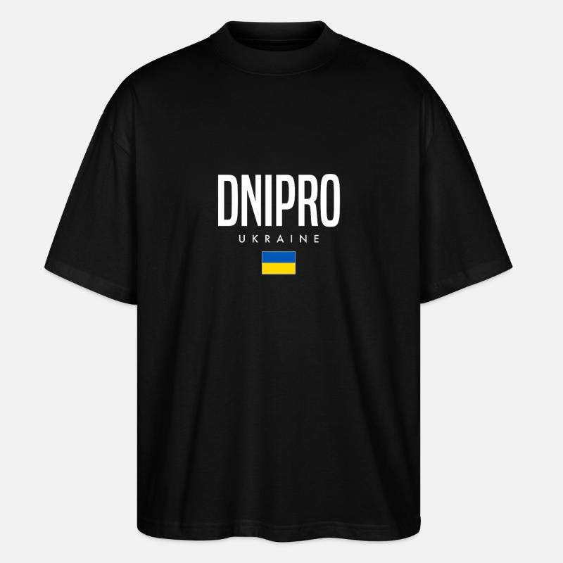 Dnipro Ukraine - Stanley/Stella Oversized Unisex Bio T-Shirt Blaster 2.0 - Schwarz