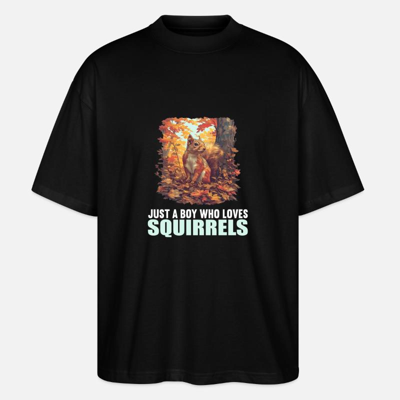Squirrel - Stanley/Stella Oversized Unisex Organic T-shirt Blaster 2.0 - black