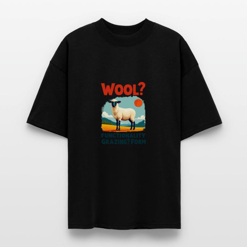 Wool? Functionality Willow? Form - Sheep Stanley/Stella Oversized Unisex Organic T-shirt Blaster 2.0