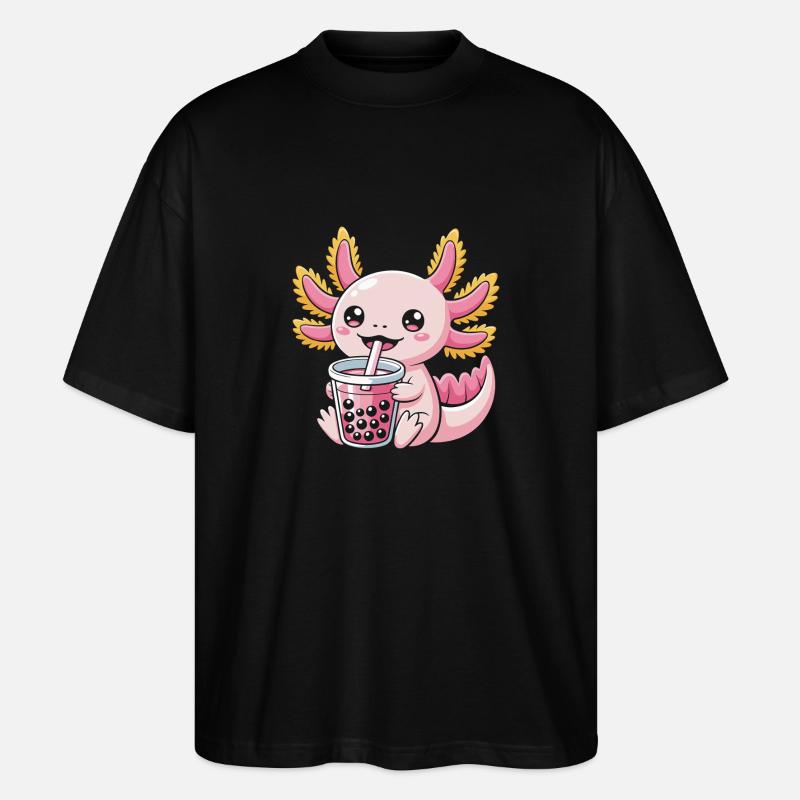 Axolotl mignon - T-shirt bio Blaster 2.0 coupe oversize Stanley/Stella Unisexe - noir