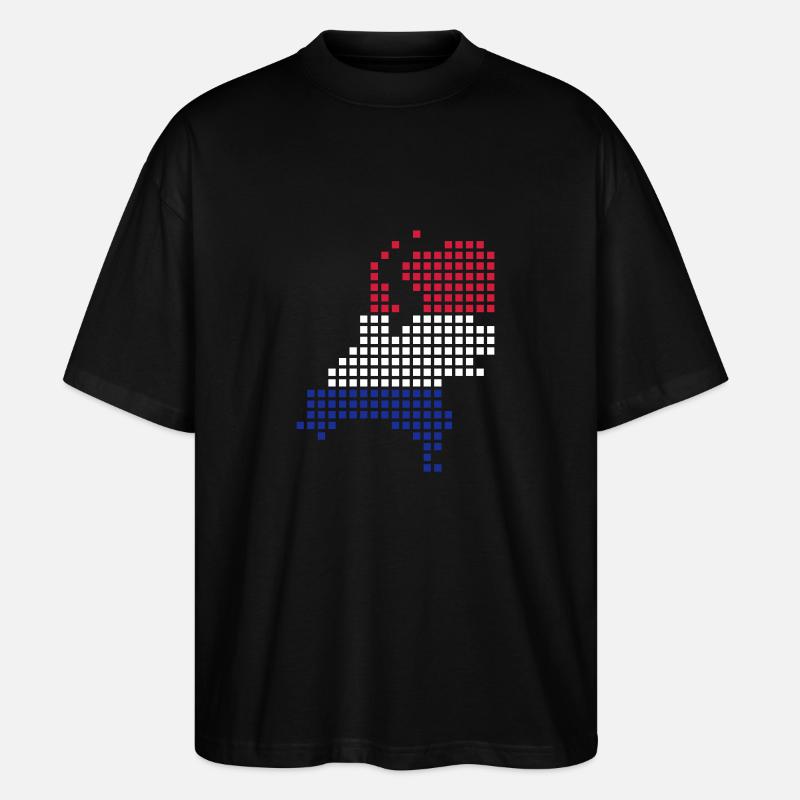 Pays-bas - flag - map - holland - T-shirt bio Blaster 2.0 coupe oversize Stanley/Stella Unisexe - noir