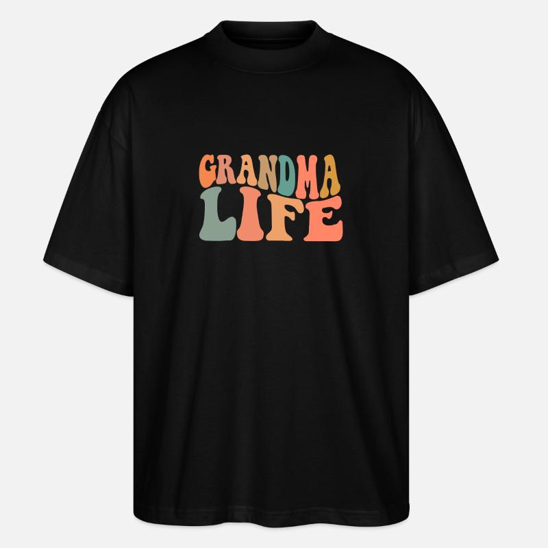 Grandma Life - Stanley/Stella Oversized Unisex Bio T-Shirt Blaster 2.0 - Schwarz