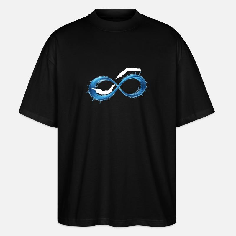 Natation Infinity Wave - T-shirt bio Blaster 2.0 coupe oversize Stanley/Stella Unisexe - noir