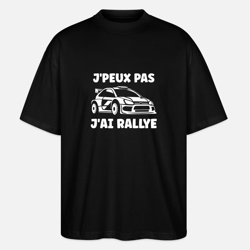 Humour pilote de rallye - T-shirt bio Blaster 2.0 coupe oversize Stanley/Stella Unisexe - noir