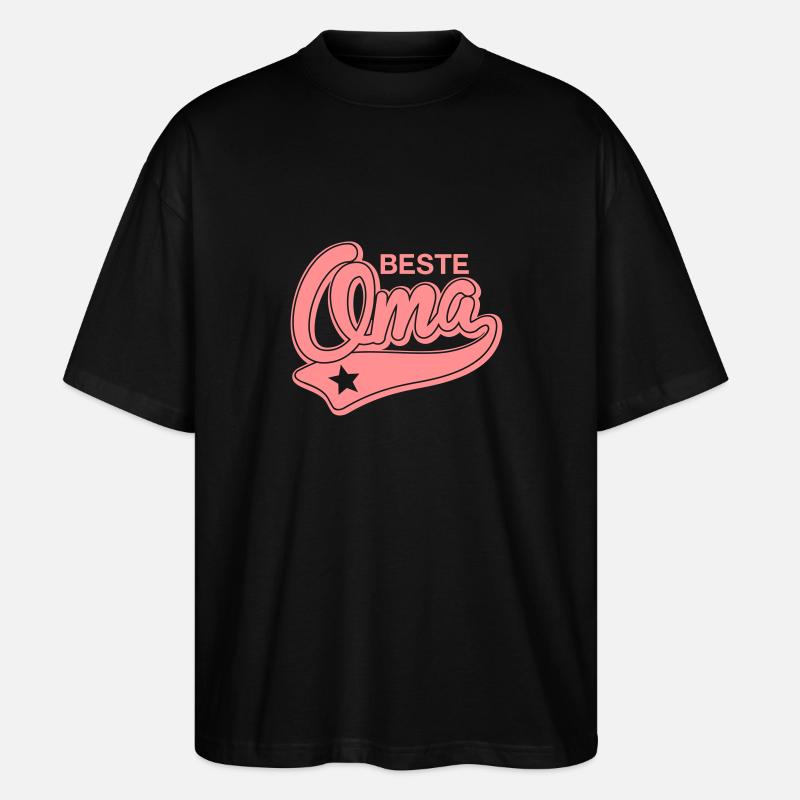 Beste Oma - Stanley/Stella Oversized Unisex Bio T-Shirt Blaster 2.0 - Schwarz