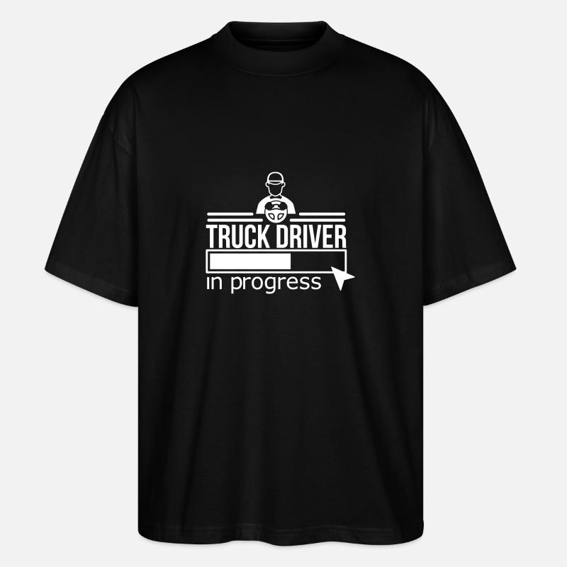 trucker - Stanley/Stella Oversized Unisex Bio T-Shirt Blaster 2.0 - Schwarz