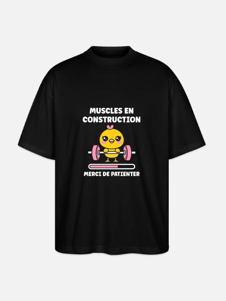 Animaux Humour musculation - T-shirt bio Blaster 2.0 coupe oversize Stanley/Stella Unisexe - noir