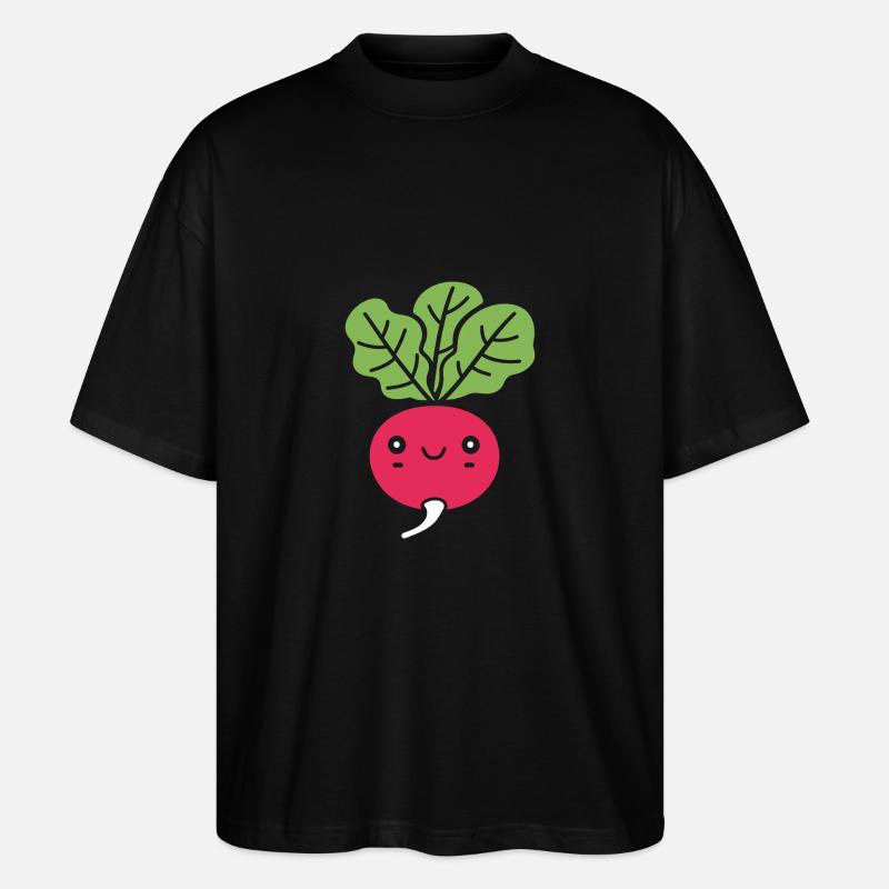 Radieschen - Stanley/Stella Oversized Unisex Bio T-Shirt Blaster 2.0 - Schwarz