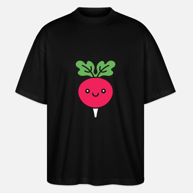 Radieschen - Stanley/Stella Oversized Unisex Bio T-Shirt Blaster 2.0 - Schwarz