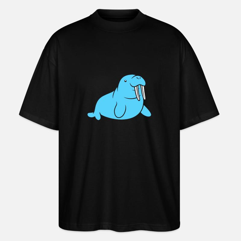 Walross - Stanley/Stella Oversized Unisex Bio T-Shirt Blaster 2.0 - Schwarz