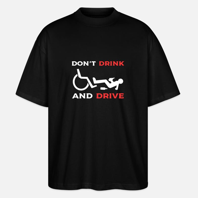 Rollstuhl - Stanley/Stella Oversized Unisex Bio T-Shirt Blaster 2.0 - Schwarz