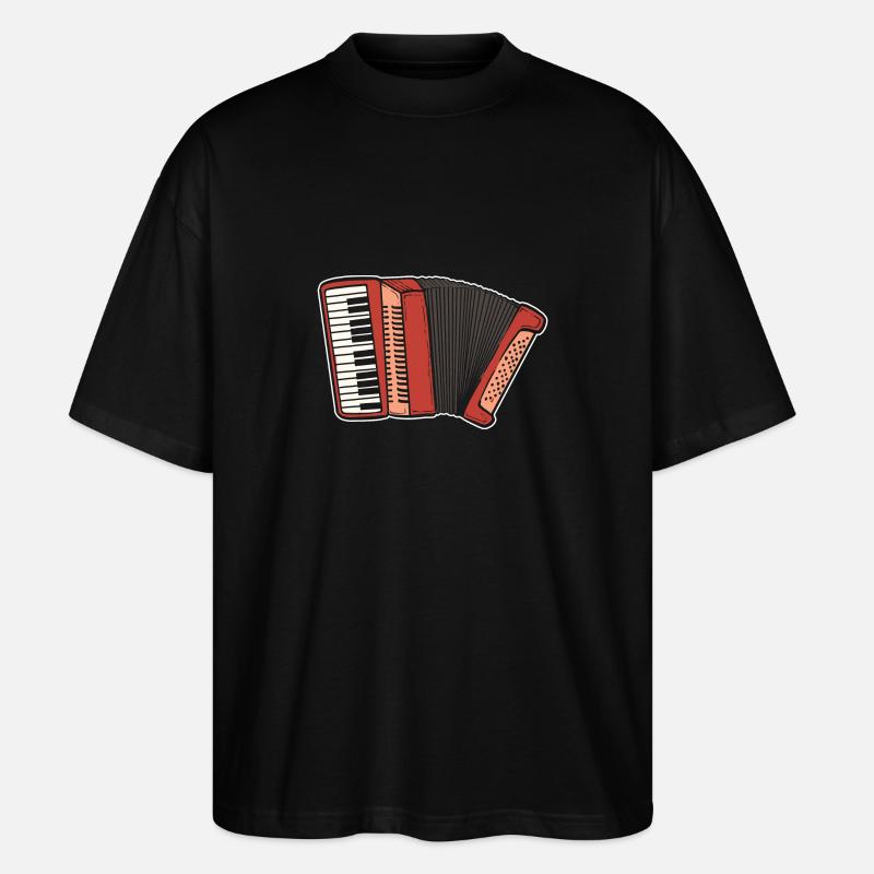 Akkordeon - Stanley/Stella Oversized Unisex Bio T-Shirt Blaster 2.0 - Schwarz