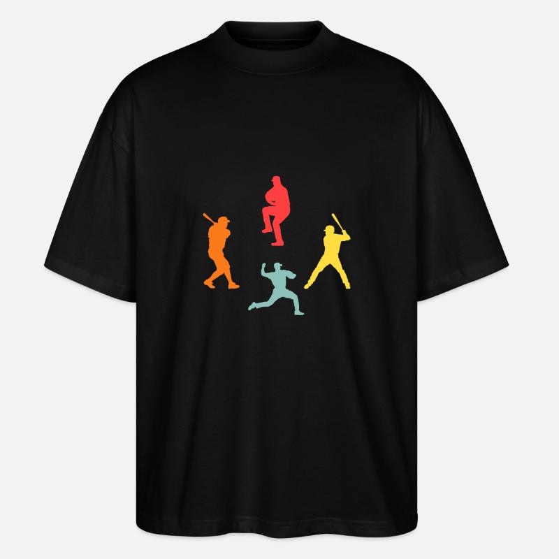 Baseball Player Evolution Baseball - Stanley/Stella Oversized Unisex Organic T-shirt Blaster 2.0 - black